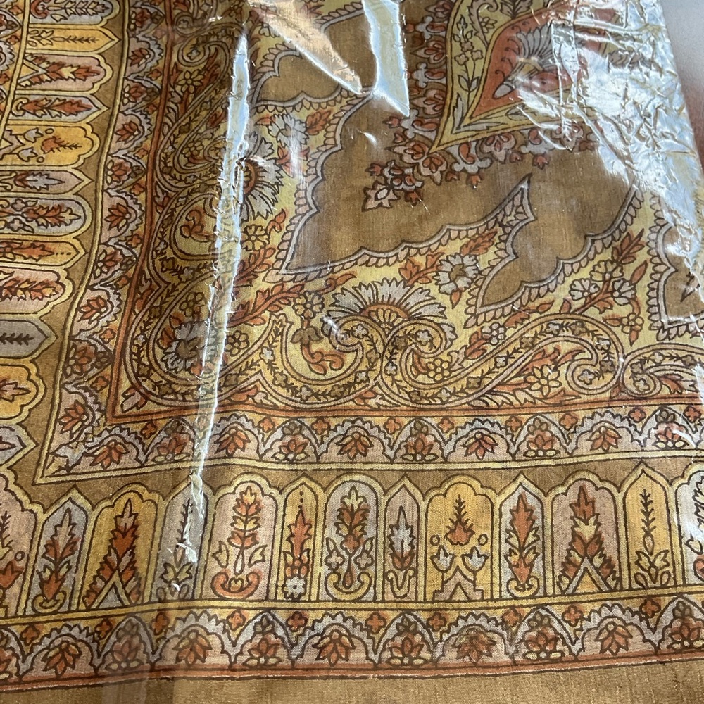 PRINCE SILKS 100% Silk Scarf - Made in Kashmir Gorgeous Fall Colors 40 x 40” NWT - Picture 8 of 10